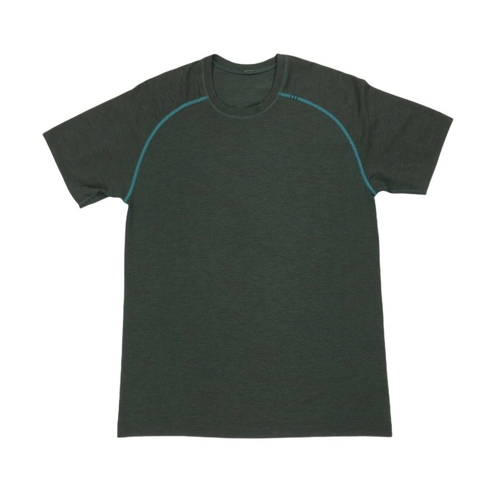 Lululemon Metal Vent Tech Short Sleeve Shirt Men's Size Medium Green Athletic